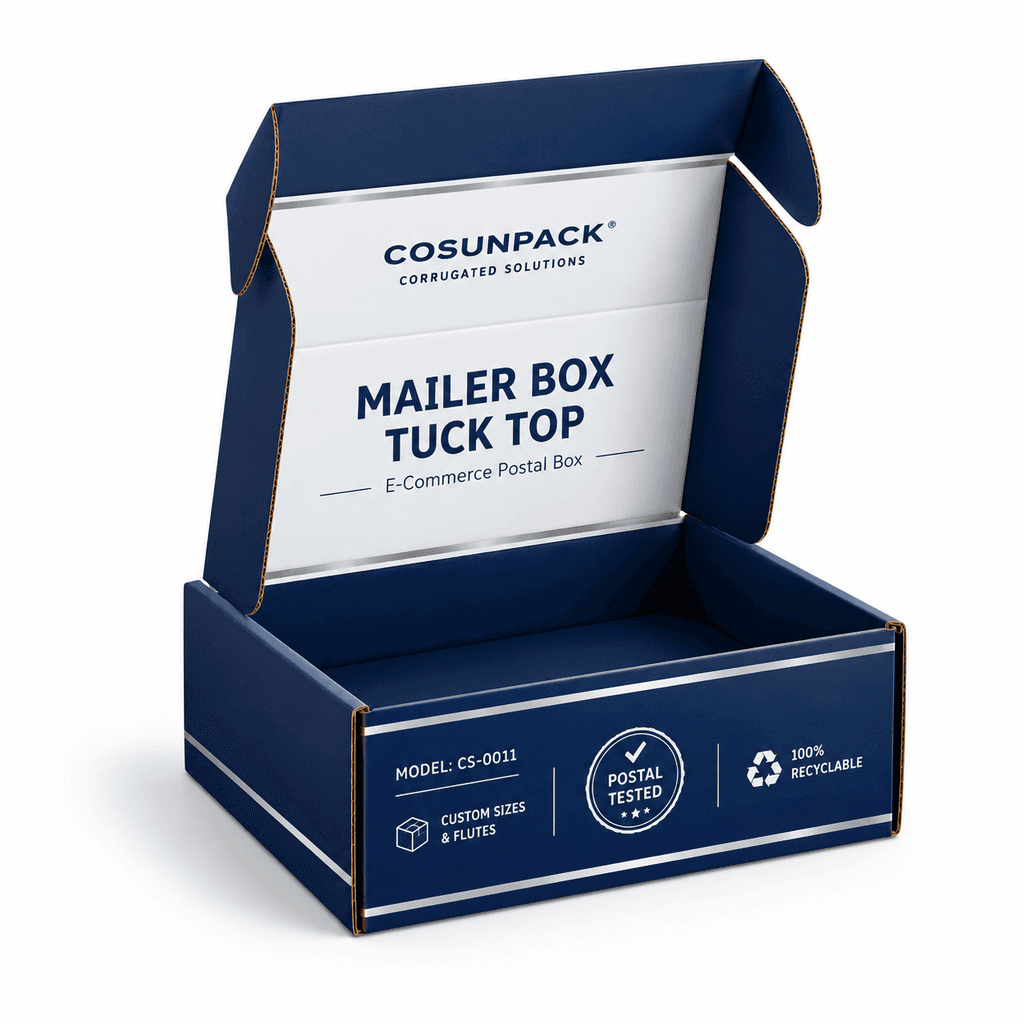 Cajas de envío de cartón ondulado personalizadas, cajas americanas RSC y estuches para e-commerce