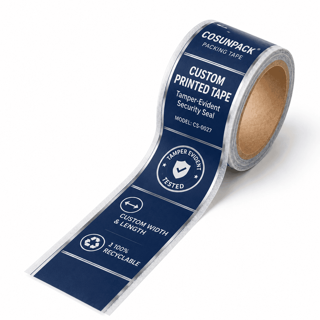 Cinta adhesiva de embalaje con logotipo de marca, cinta de papel kraft reforzada activada por agua