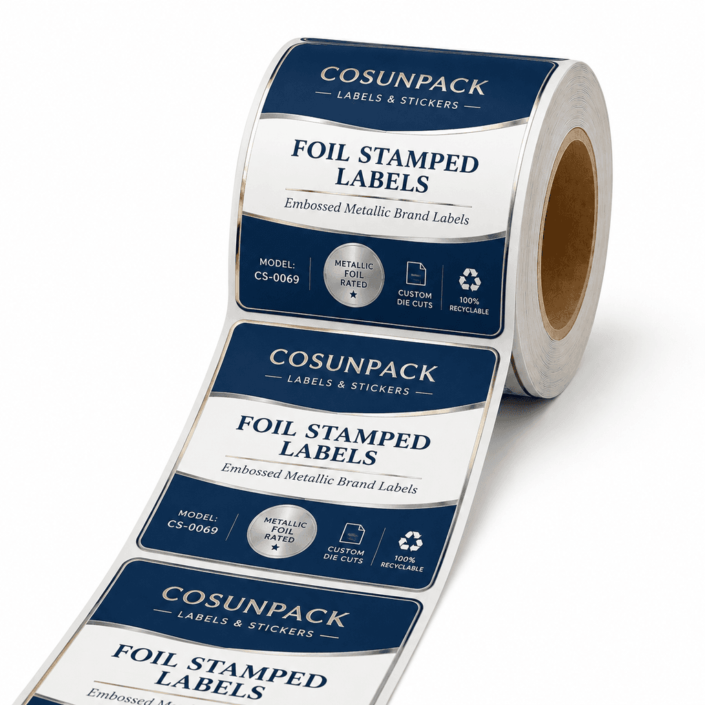 Étiquettes adhésives en rouleau découpées sur mesure, stickers vinyle résistants à l'eau