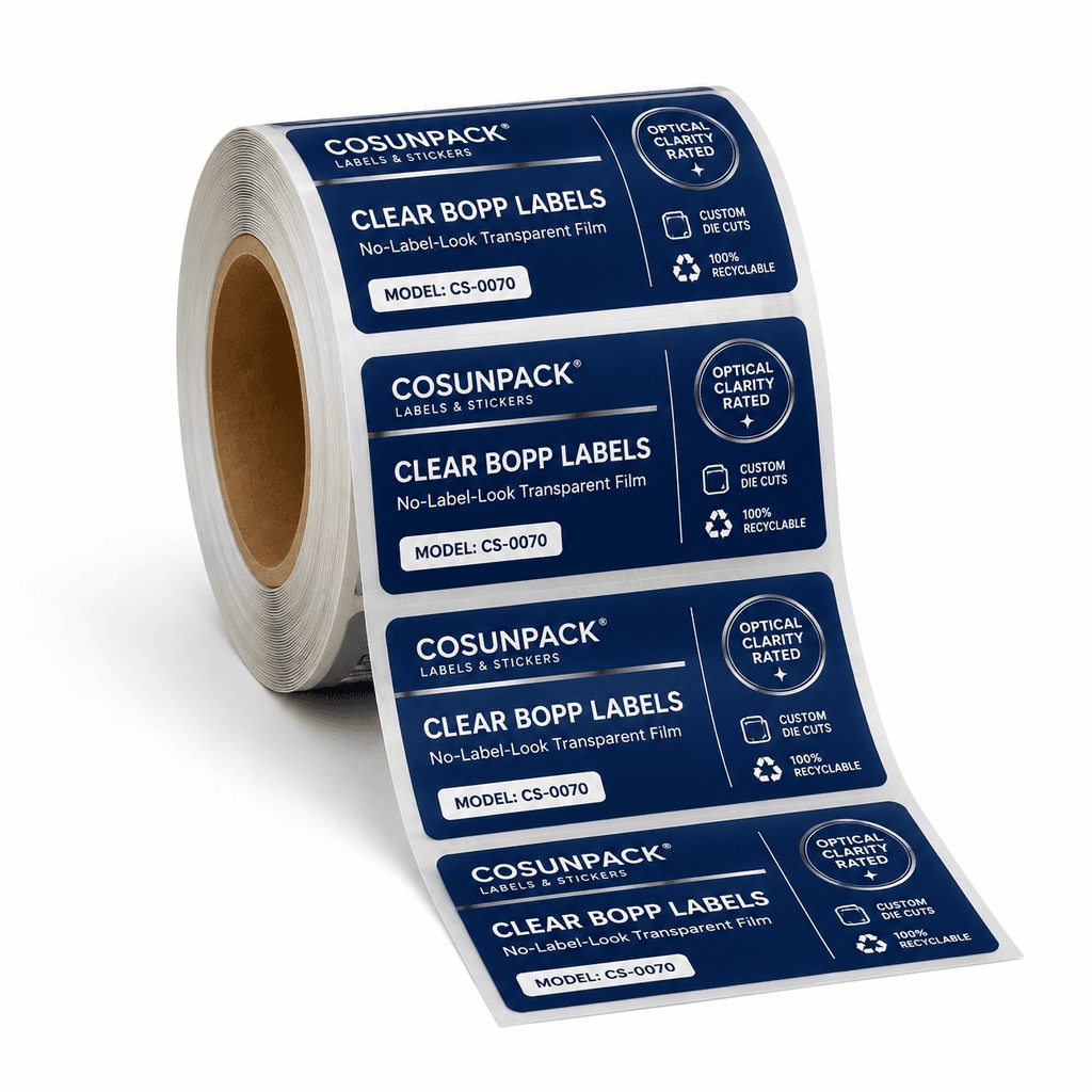 Étiquettes adhésives en rouleau découpées sur mesure, stickers vinyle résistants à l'eau