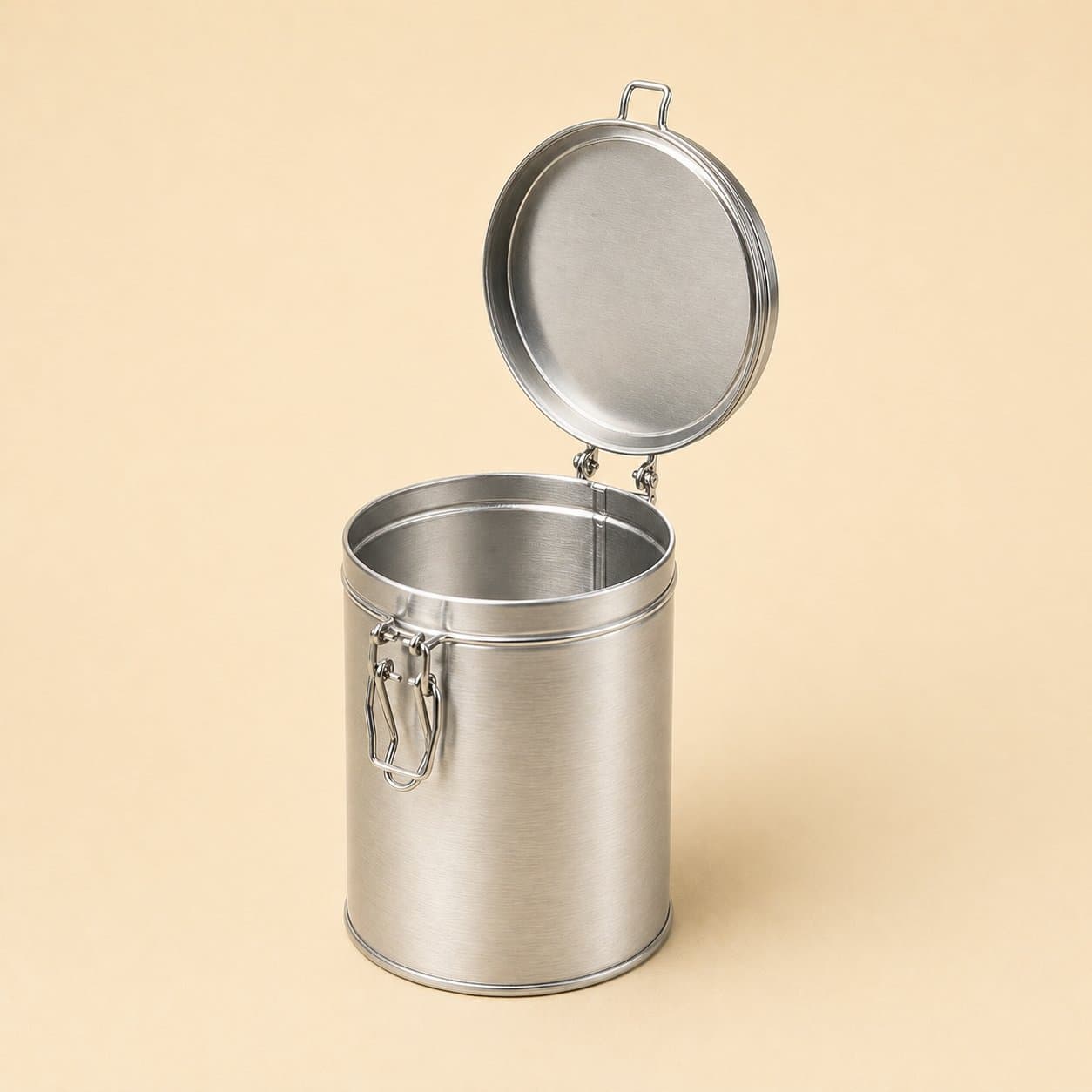 Round Hinged Lid Tin