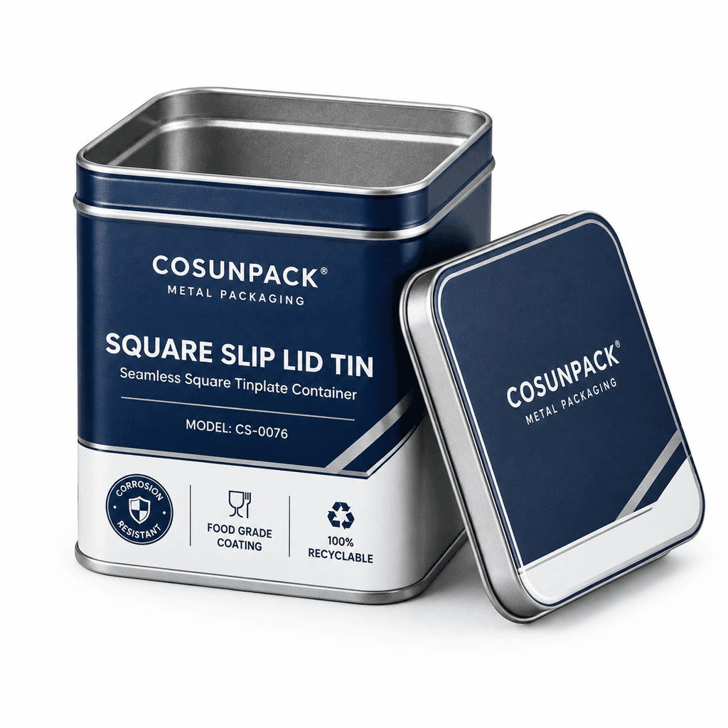 Latas de aluminio impresas a medida, recipientes metálicos herméticos con tapa de rosca
