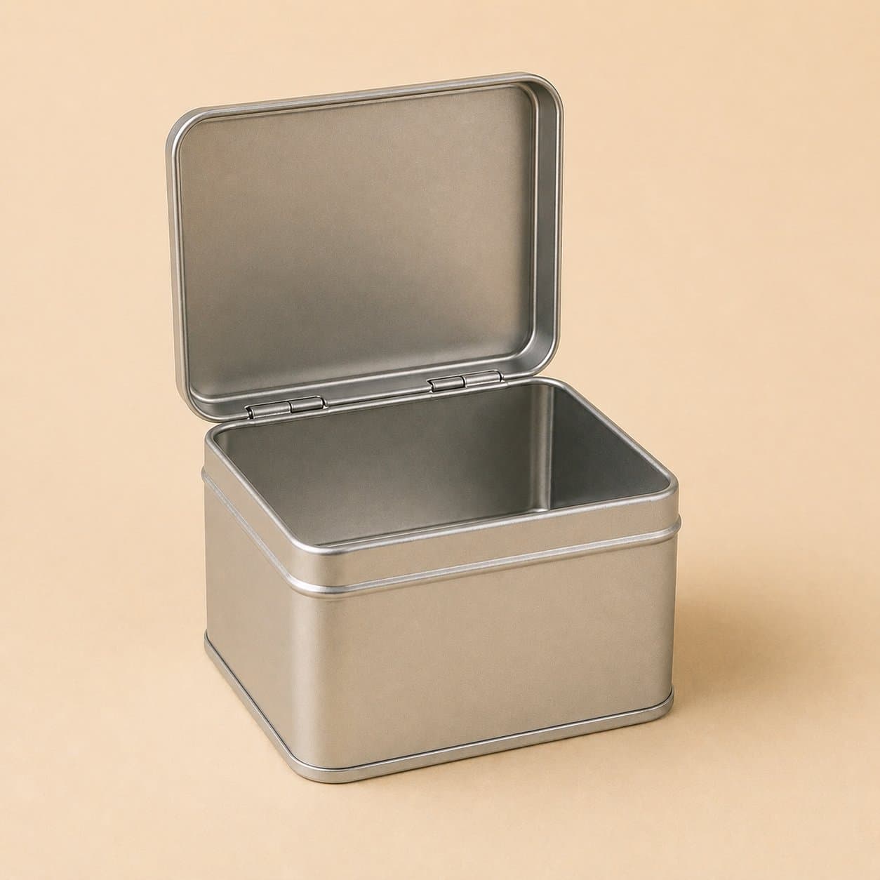 Square Hinged Lid Tin