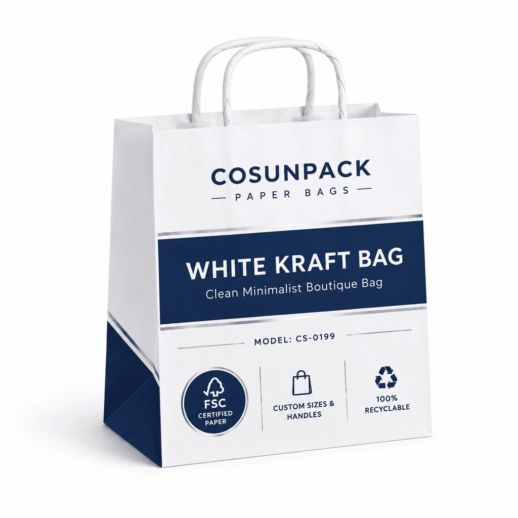 Bolsas de papel de lujo personalizadas con asas de cordón y cinta para tiendas minoristas
