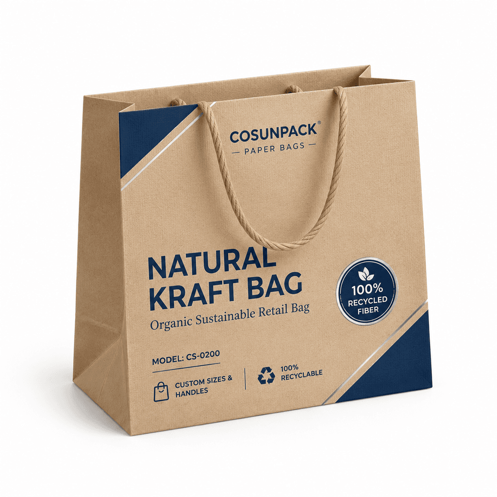 Bolsas de papel de lujo personalizadas con asas de cordón y cinta para tiendas minoristas