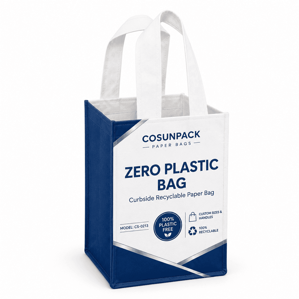 Bolsas de papel de lujo personalizadas con asas de cordón y cinta para tiendas minoristas